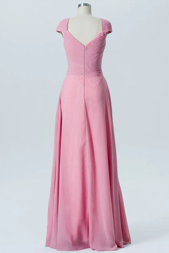 Sweetheart Cap Sleeve Bridesmaid Dress