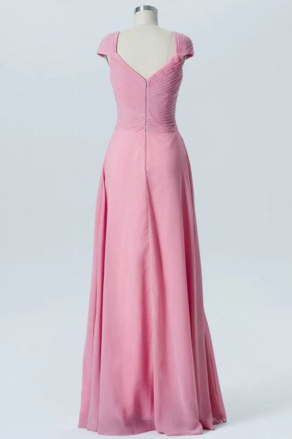 Sweetheart Cap Sleeve Bridesmaid Dress