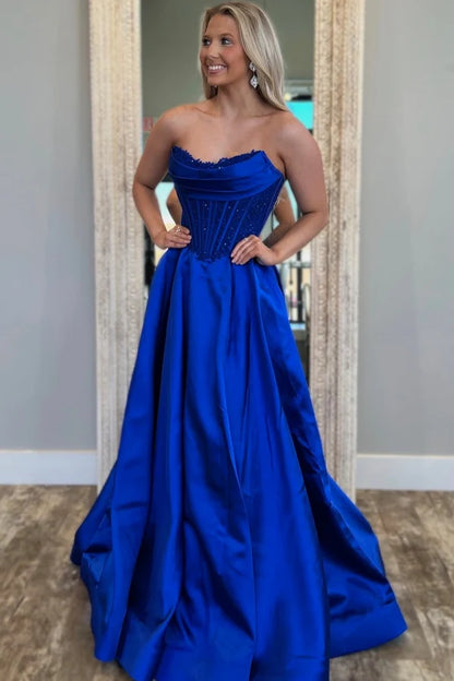 OKBBN sexy A-line off shoulder sleeveless pleated dress with appliqu é d dance dress