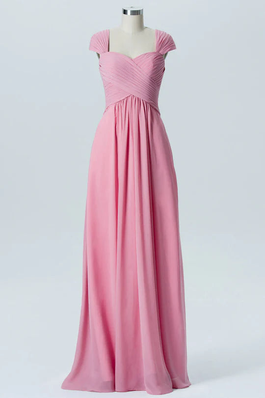 Sweetheart Cap Sleeve Bridesmaid Dress