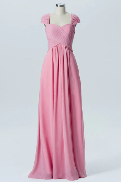 Sweetheart Cap Sleeve Bridesmaid Dress