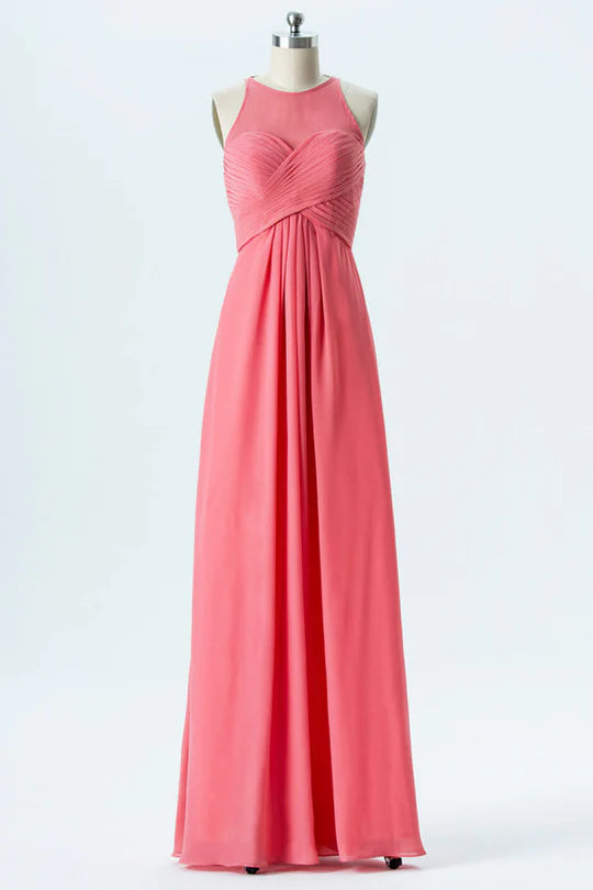 Sleeveless Backless Bridesmaid Dress