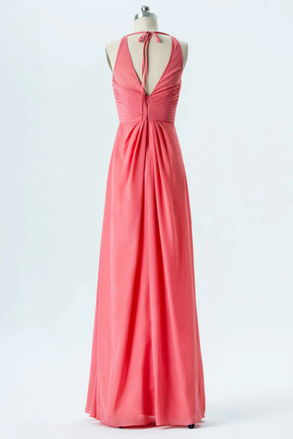 Sleeveless Backless Bridesmaid Dress
