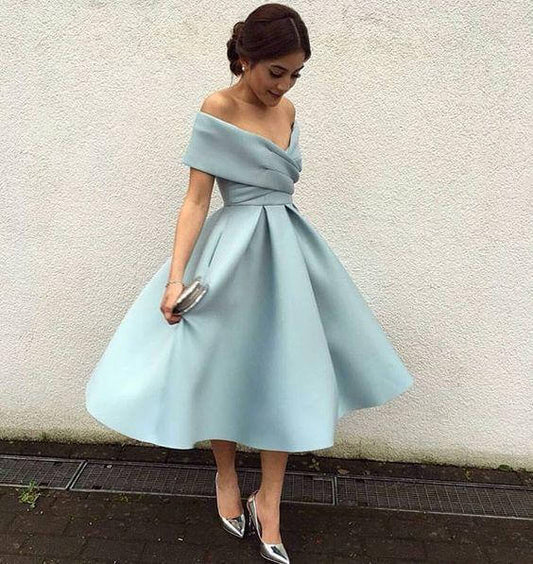 One Shoulder Cocktail Dress V-Neck Homecoming Dress