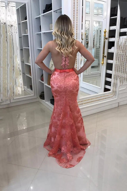 Beautiful Mermaid Ball Dress with Beads and Belt