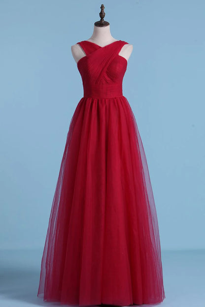 A-line sexy camisole pleated tight fitting bridesmaid dress